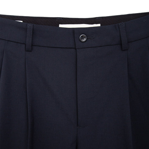 Norse Projects Benn Relaxed Light Wool Pleated Trouser Dark Navy N25-04057004 Degli Uberti